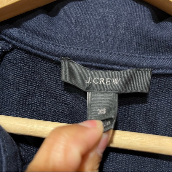 J. Crew Women’s Half-zip Jacket in Sport Stripe Blue G9302 Size XS - Picture 5 of 6